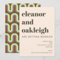 Bold Retro 60s 70s Aesthetic Olive Green Wedding