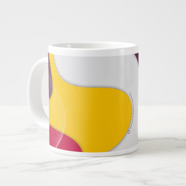 Bold Retro Abstract Colorwave Mug (Front Left)