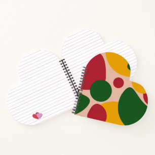 Bold Retro Abstract Shapes Pattern Notebook