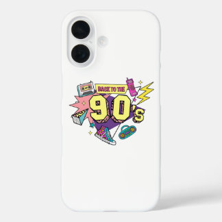 Bold Retro Back to the 90s Art iPhone 16 Case