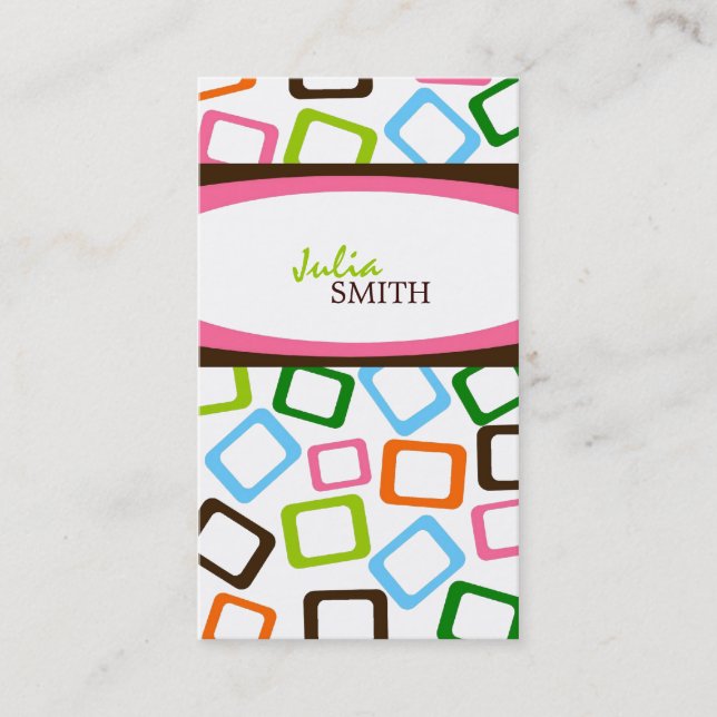 Bold Retro Business Cards (Front)