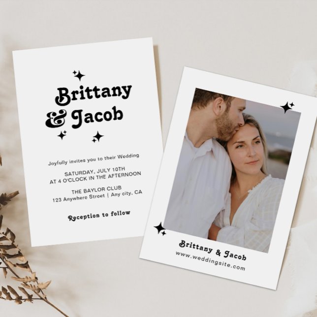 Bold Retro Chic Wedding Invitation (Creator Uploaded)