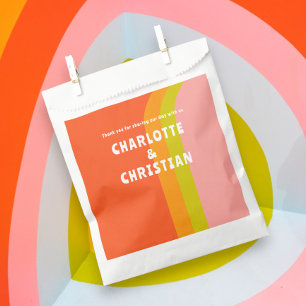 Bold Retro Citrus Wedding Favour Bags