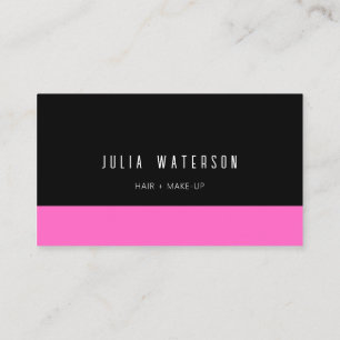 Bold Retro Colour Block - Black Pink, no logo Business Card