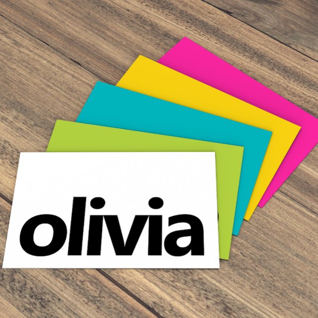 Bold Retro Colours & Big Brand Name Business Card (Creator Uploaded)