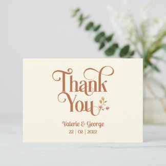 Bold Retro Earthy Tones | Thank You Card