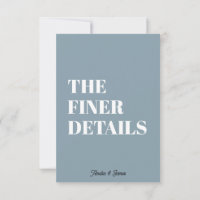 Bold Retro Funky Modern Wedding Enclosure card