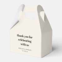Bold Retro Ivory Wedding Thank You Custom Names