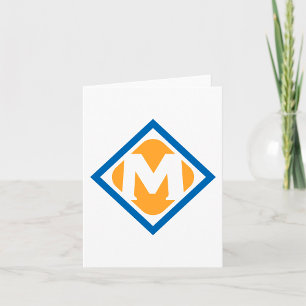 Bold Retro Metro M Logo Urban Transit Emblem Card