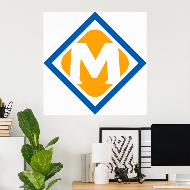 Bold Retro Metro M Logo Urban Transit Emblem Poster (Creator Uploaded)