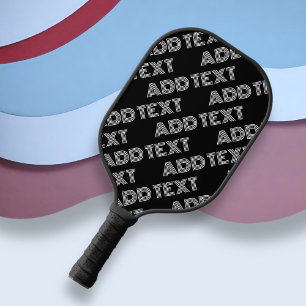 Bold Retro-modern Name or Word Pattern Pickleball Paddle
