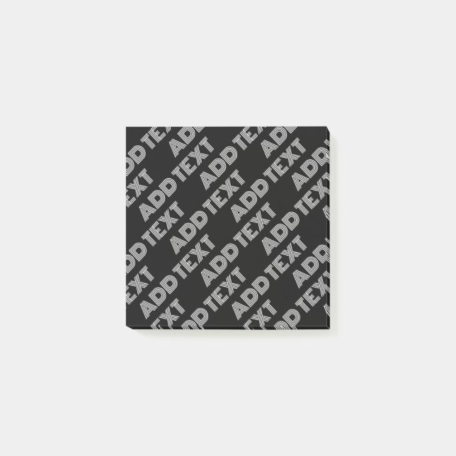 Bold Retro-modern Name or Word Pattern Post-it Notes (Front)