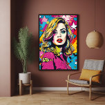 Bold Retro Pop Art Portrait Poster<br><div class="desc">Transform your space with “Bold Retro Pop Art Portrait, " a striking and colourful AI-generated artwork poster that captures the essence of pop art. Ideal for adding a retro flair to your home or office, this bold portrait is perfect for fans of pop culture and contemporary design. Let this vibrant...</div>