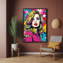 Bold Retro Pop Art Portrait