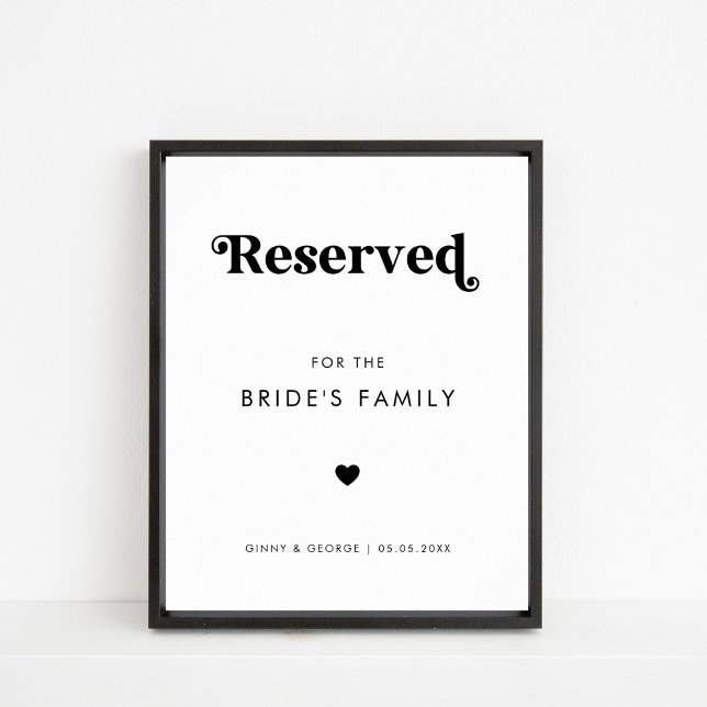 Bold Retro Script Heart Wedding Reserved for Sign (Creator Uploaded)