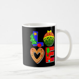 Bold Retro Tygraphy Love Xmas And Cookies T Shirt Coffee Mug