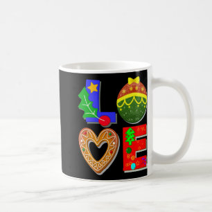 Bold Retro Tygraphy Love Xmas And Cookies T Shirt Coffee Mug