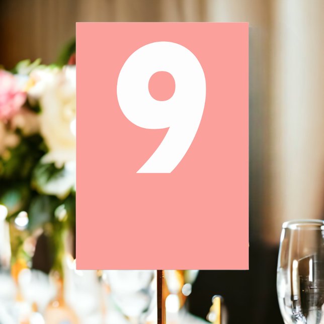Bold Retro Wedding Table Number (Bold Retro Wedding Table Number, a fun colorful addition to your reception tables from Ricaso )