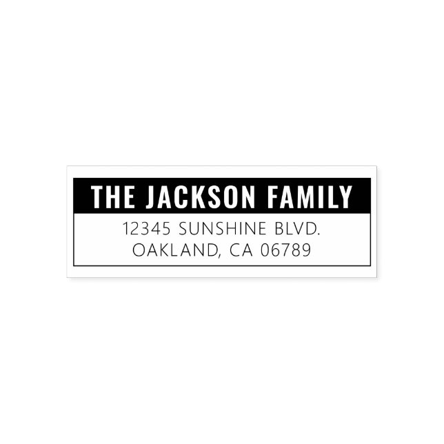Bold Return Address Self Inking Stamp (Design)