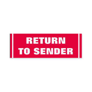 Bold "RETURN TO SENDER" Self-Inking Rubber Stamp