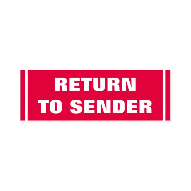 Bold "RETURN TO SENDER" Self-Inking Rubber Stamp (Design)