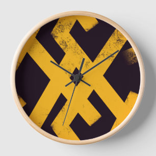 Bold Rhythm Black Yellow Clock