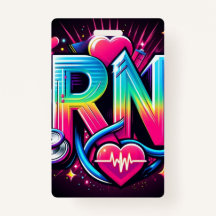 Bold RN Logo-colourful Neo Nurse Graphic Design