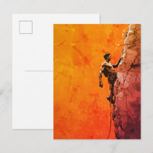 Bold Rock Climber Wall Art Postcard
