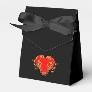 Bold Romantic Valentine Red Goth Heart Favour Box