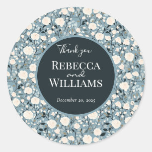 Bold Rose Floral Wedding Sticker