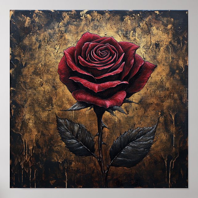 Bold Rose Flower Wall Hanging Cosy Home Poster (Front)
