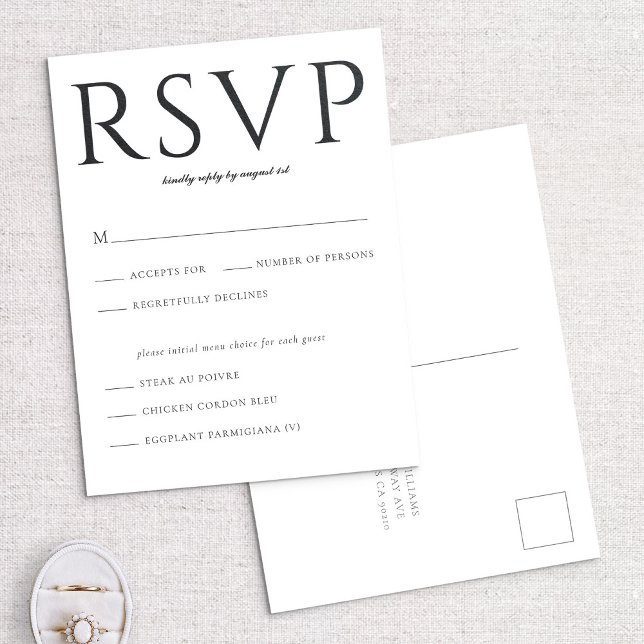 Bold RSVP Insert Postcard (Creator Uploaded)