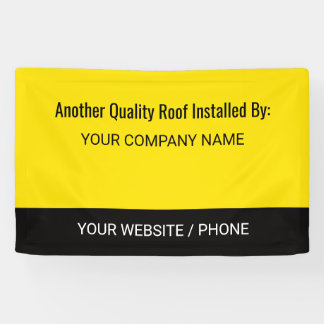 Bold Safety Yellow Contractor Business Template Banner