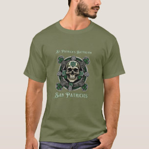 Bold Saint Patricks Battalion San Patricios Skull T-Shirt