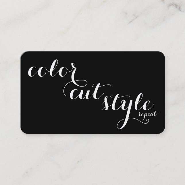 Bold Salon Referral Card - cut colour style repeat (Front)