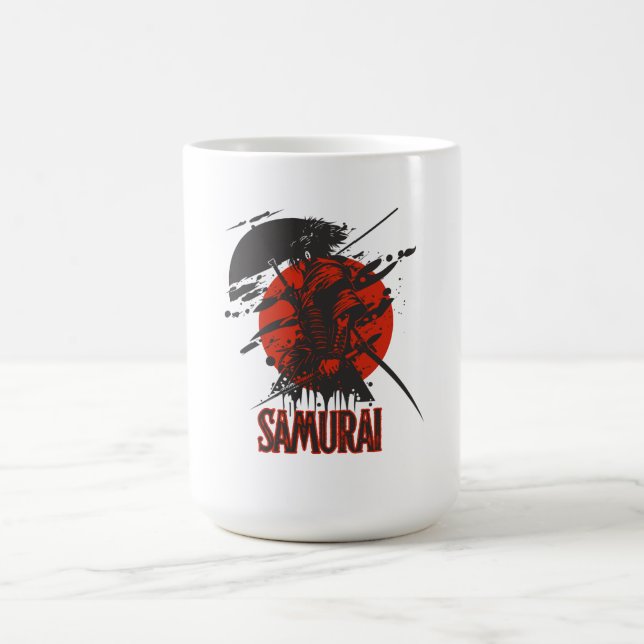Bold Samurai Warrior – Japanese Art Coffee Mug (Center)