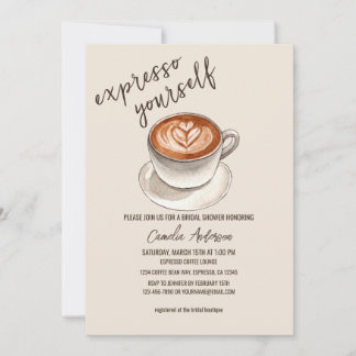 Bold Sans Serif Bold Invitation espresso yourself