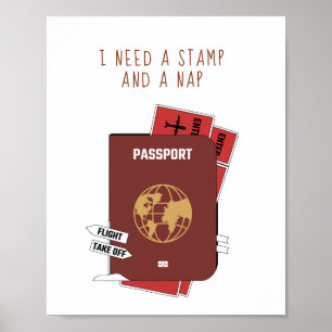 Bold Sans Serif Bold Wall Art Poster passport