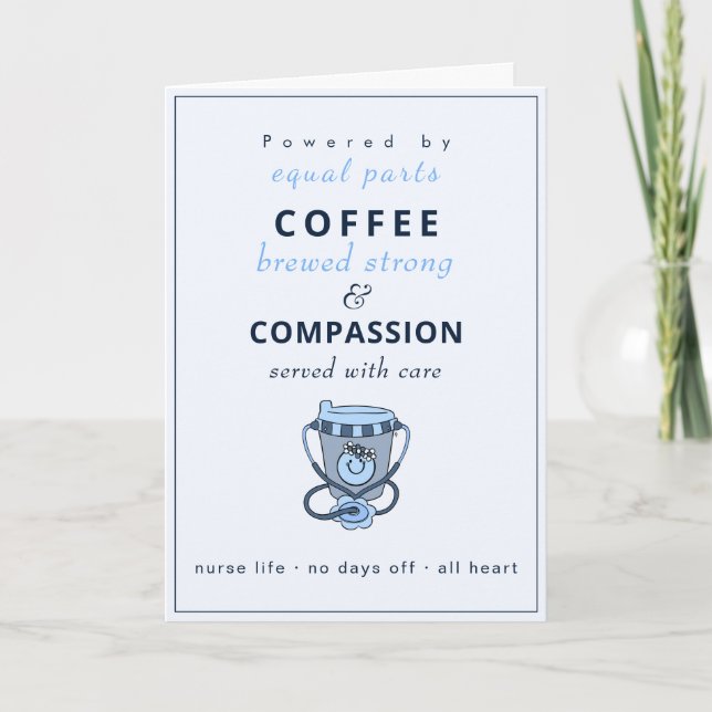 Bold Sans Serif	Cute Greeting Card | coffee  (Front)