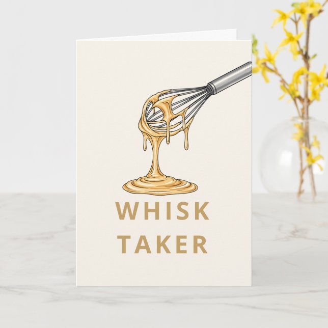 Bold Sans Serif	Simple Greeting Card | whisk taker (Yellow Flower)