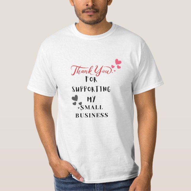 Bold Sans Serif Simple Small Business T-Shirt  (Front)