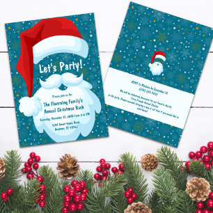 Bold Santa Customised Christmas Party Invitation