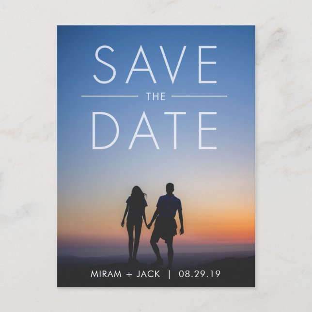 Bold Save the Date Postcard (Front)