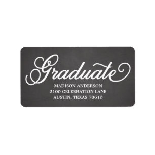 Bold Script   Graduation Address Label