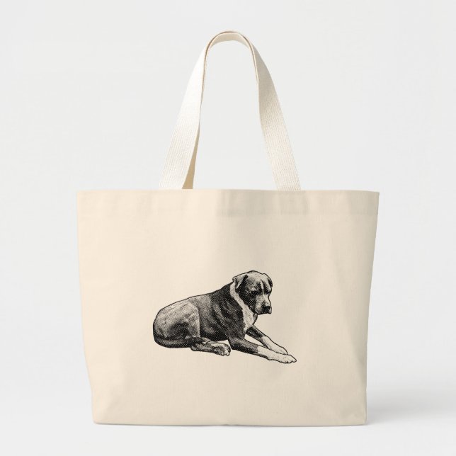 Bold Shadow, Gentle Recline Large Tote Bag (Front)