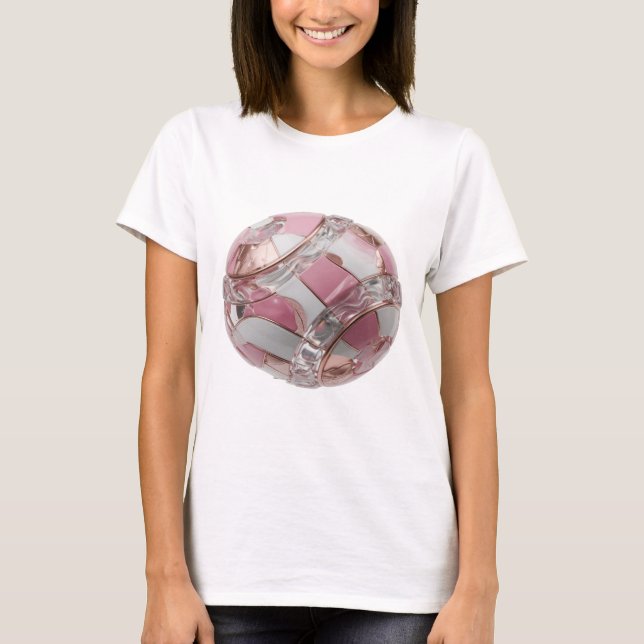 Bold Silver ABSTRACT ART Design T-Shirt (Front)