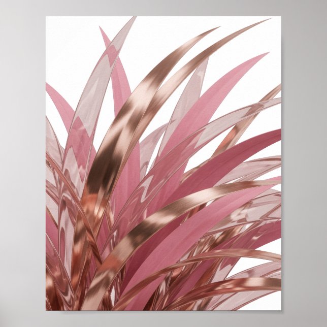 Bold Silver ABSTRACT ART Design v2 Poster (Front)