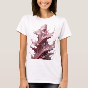Bold Silver ABSTRACT ART Wearable Art T-Shirt
