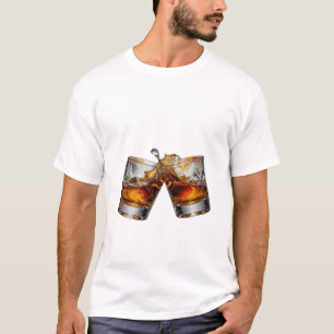 Bold Silver WHISKY SPLASH Graphic Tee
