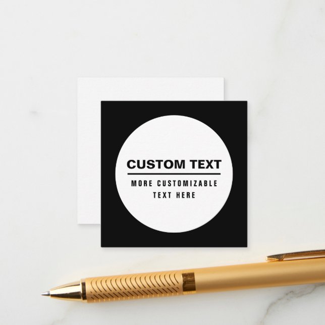 Bold Simple Customisable Text Template  (Front/Back In Situ)
